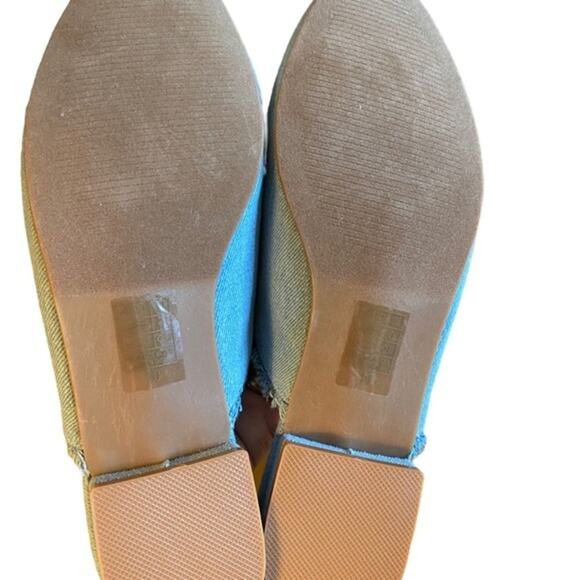 NWT Yoki Rose Pattern Willas Light Denim Slip On Shoes Scuffs Roses Multi Sizes - Picture 5 of 8